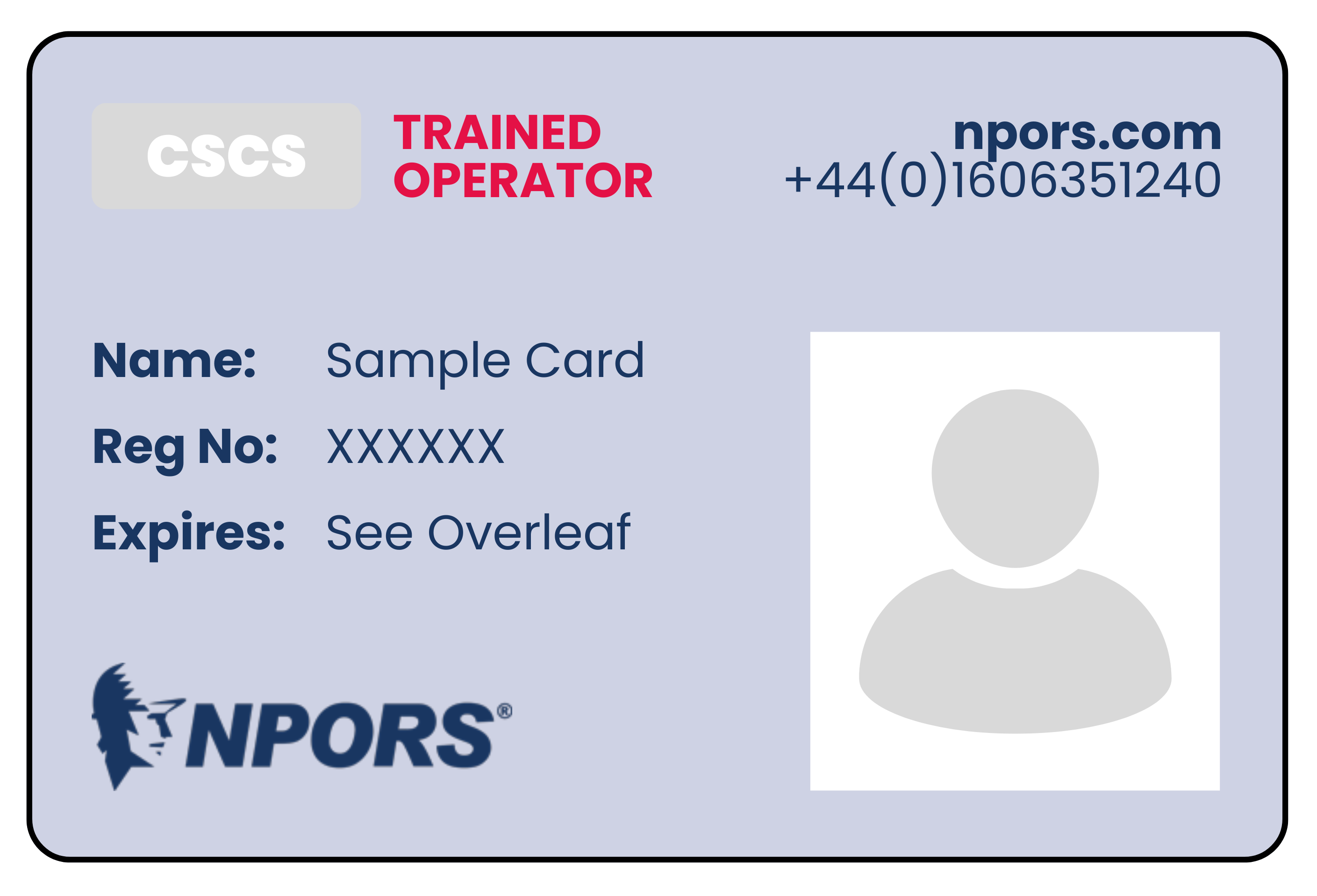 NPORS Trained Operator Card - NPORS Card Checker