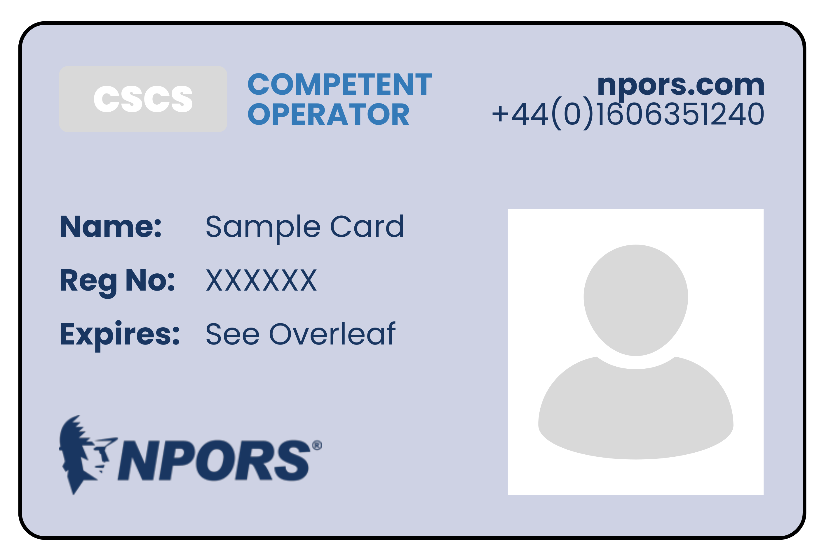 NPORS Competent Operator Card - NPORS Card Checker